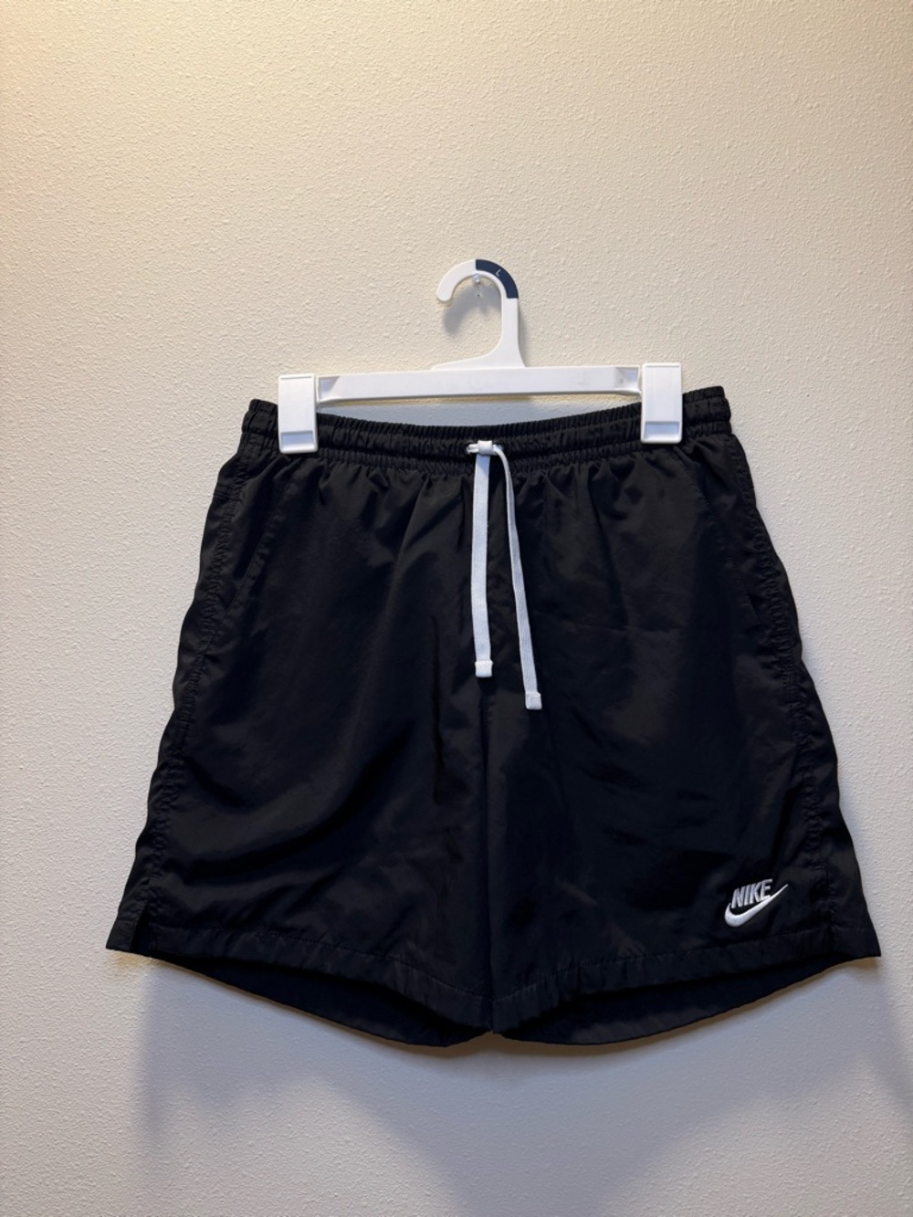 Nike Black Shorts with White Drawstring